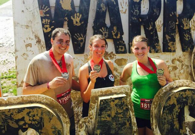 In 2015, Niki (center) participated in the Warrior Dash in Copper, Colo., along with Cody Ferrell and Stephany Lipscomb. 