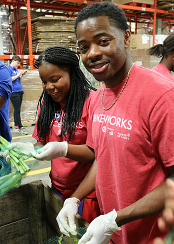 Service Scholars participate in the ServiceWorks Skill-Building Bootcamp.