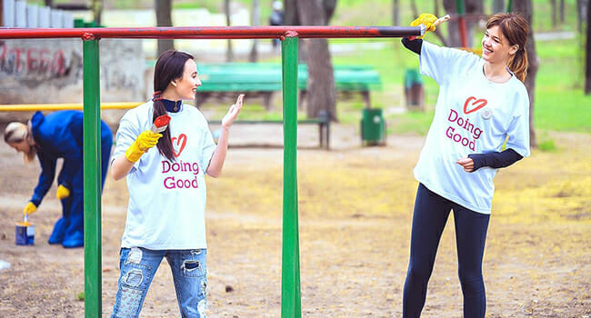 You project could be as simple as giving a children's playground a fresh coat of paint.