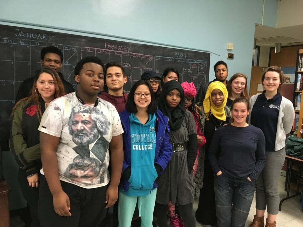 Shannon Gillen (right) and her students after a MAP budgeting workshop./Courtesy Shannon Gillen