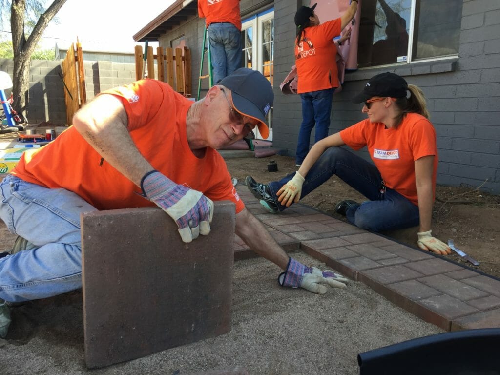 Veterans Home Improvement Program projects cover a range of activities, such as exterior painting, installing paver stones, building wheelchair ramps, tree removal and more.