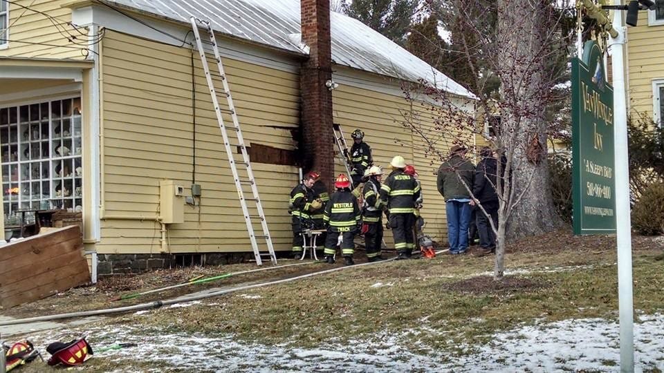 Kevin and other members of the Westerlo Fire Department respond to a chimney fire./Courtesy Kevin Flensted