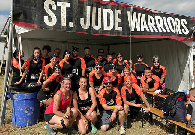 In 2017, Niki and teammate Stephany were joined by another team of St. Jude Warriors in the Larkspur, Colo. Warrior Dash.
