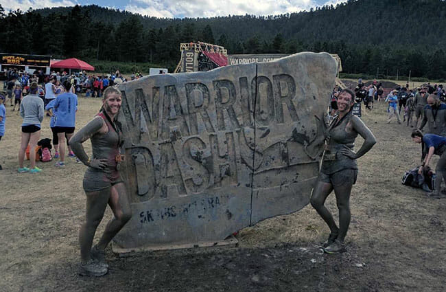 In her fourth year as a St. Jude Warrior, Niki Huntsman (right) and her teammate Stephany Lipscomb participated in the Warrior Dash in Larkspur, Colo., and raised a total of $1,625 to support St. Jude Children's Research Hospital.