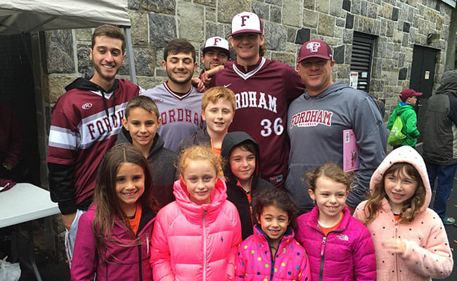 In 2016, the Loukoumi Make A Difference Foundation partnered with the Fordham University baseball team to collect donated baseball equipment for schools in Jamaica.