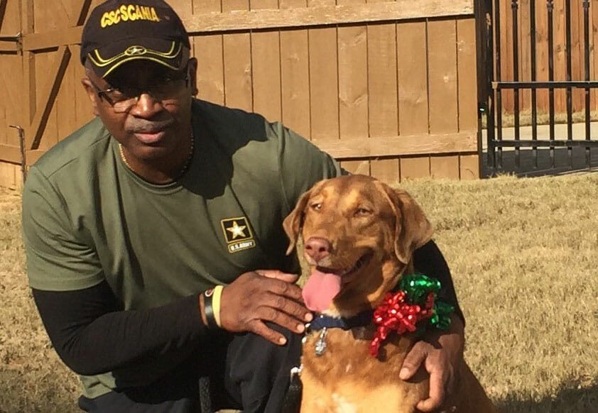 Veteran Army Sergeant Calvin Smith named his companion dog Gala – because he said she was a “celebration” for him.