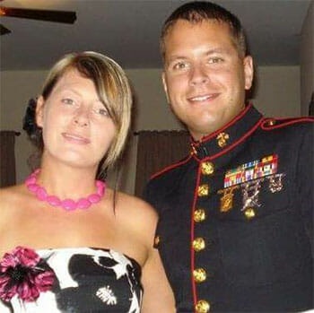 Lisa Colella and SSGT Rick Colella at the Wounded Warrior Battalion Event in 2012.