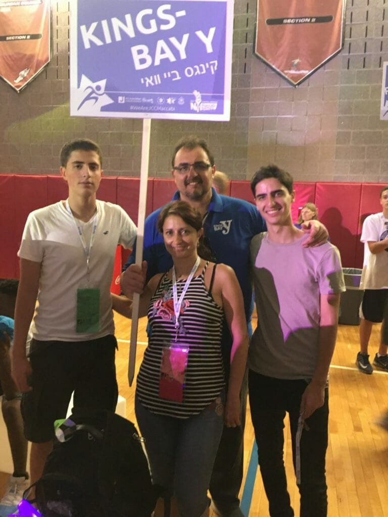 The Shikh family participates in the 2017 JCC Maccabi Games in Albany, New York./Courtesy Ayzik and Rimma Shikh