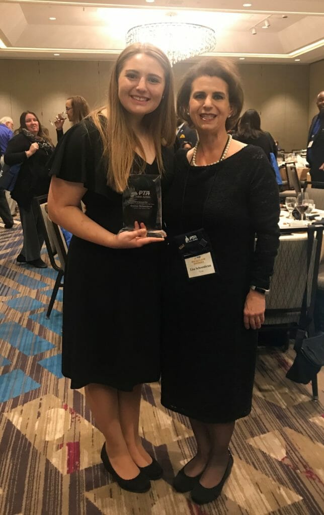 Eleanor (left) with her mother, Lisa Schoenbrun, in Washington D.C. where Eleanor was awarded the 2018 National Outstanding Youth Advocate of the Year Award and was able to speak to legislators about current problems in schools and how they can come together to fix them./Courtesy Eleanor Schoenbrun 