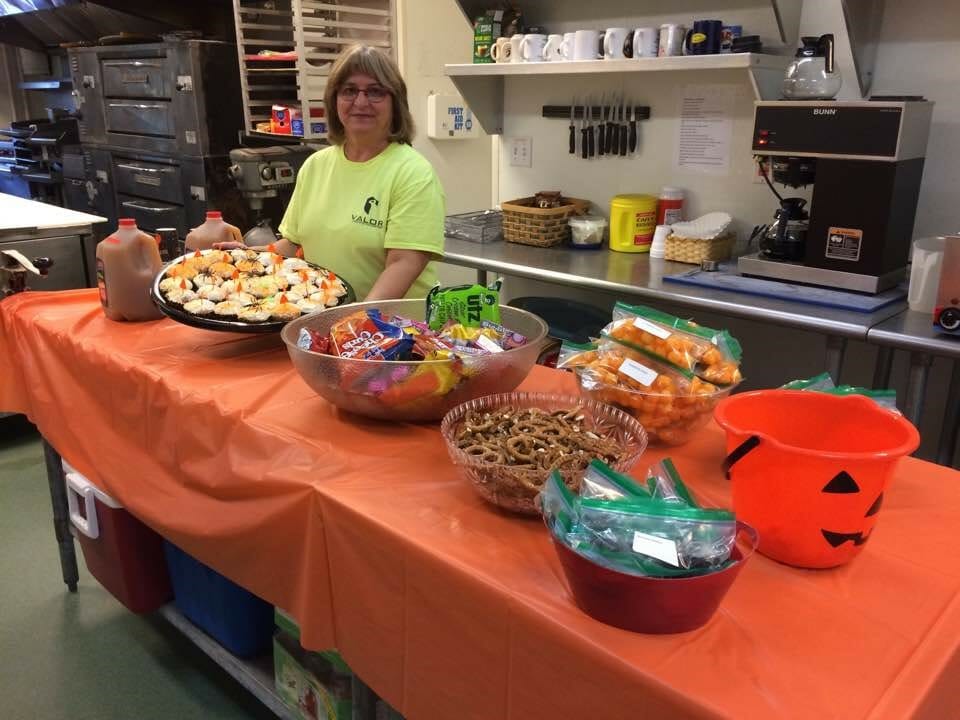 Sandy Spotts organizes the holiday meal program at Paul’s House, a place for homeless veterans in rural eastern Pennsylvania./ Courtesy Sandy Spotts