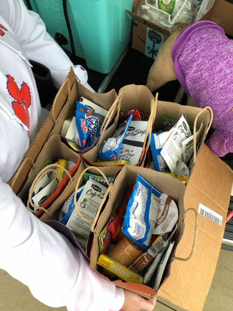 Care packages prepared by Carmen./Courtesy Carmen Burgess