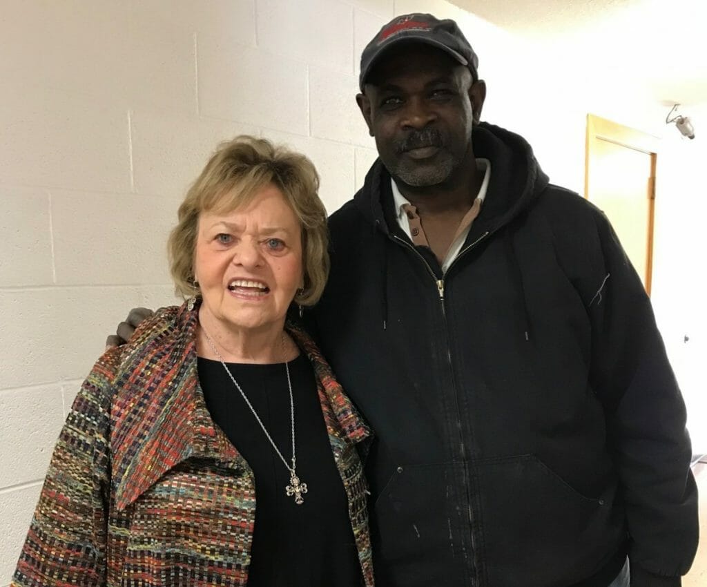 Working with the Red Cross, Mary O’Farell helped this man and his family after a devastating fire./Courtesy Mary O'Farell