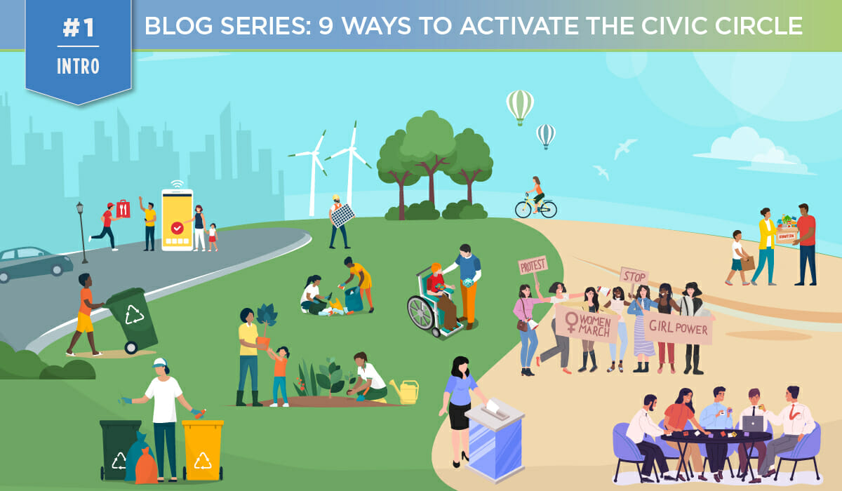 9 ways to activate the civic circle graphic