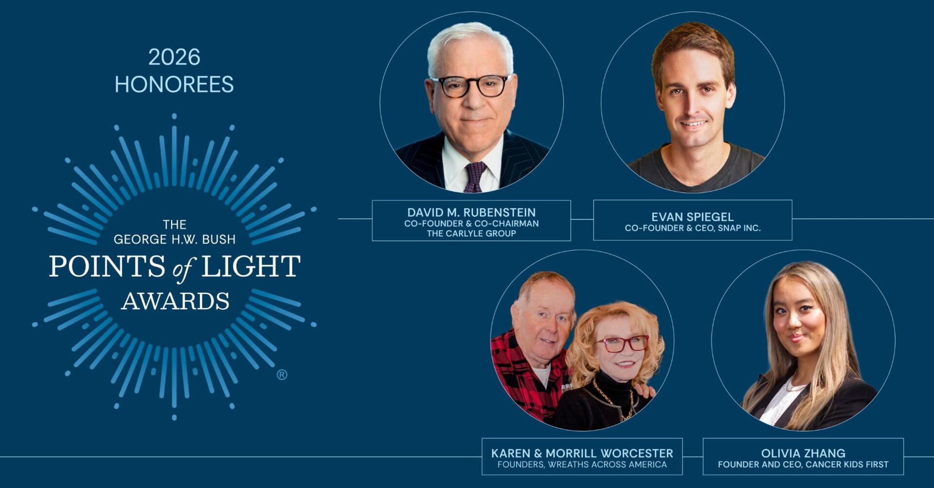 The 8th Annual George H.W. Bush Points of Light Awards Highlight Philanthropists, Volunteers Who Shape Civic Culture Around the Country